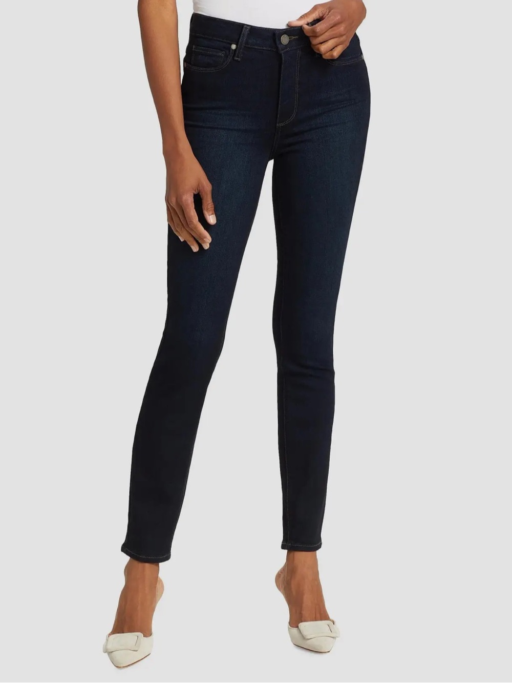 PAIGE Midnight Indigo High-Rise Skinny Jeans